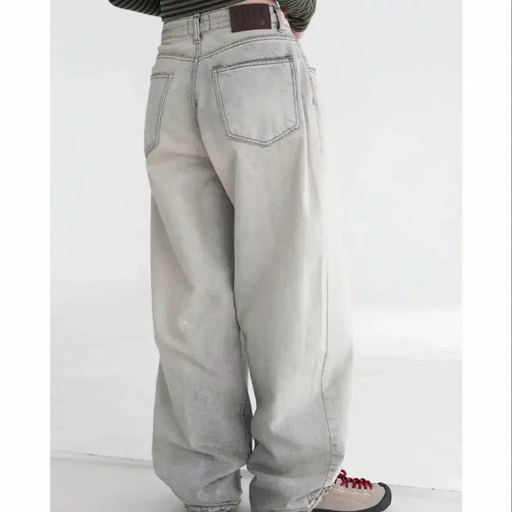 [BUNJANG] Ootj Binary One Wide Denim Pants / Ootj 도매택 바이너리원 와이드데님 팬츠