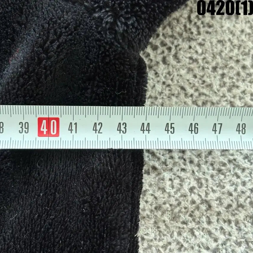 [BUNJANG] HEAT Black Fleece Zip-Up Jacket (S) / HEAT 검정색 털 후리스 집업 S