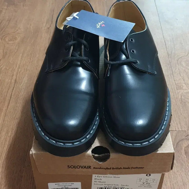 [BUNJANG] Solo-Bear 3 Eye Gibson Shoes Black / [8]솔로베어 3 아이 깁슨 슈즈 블랙