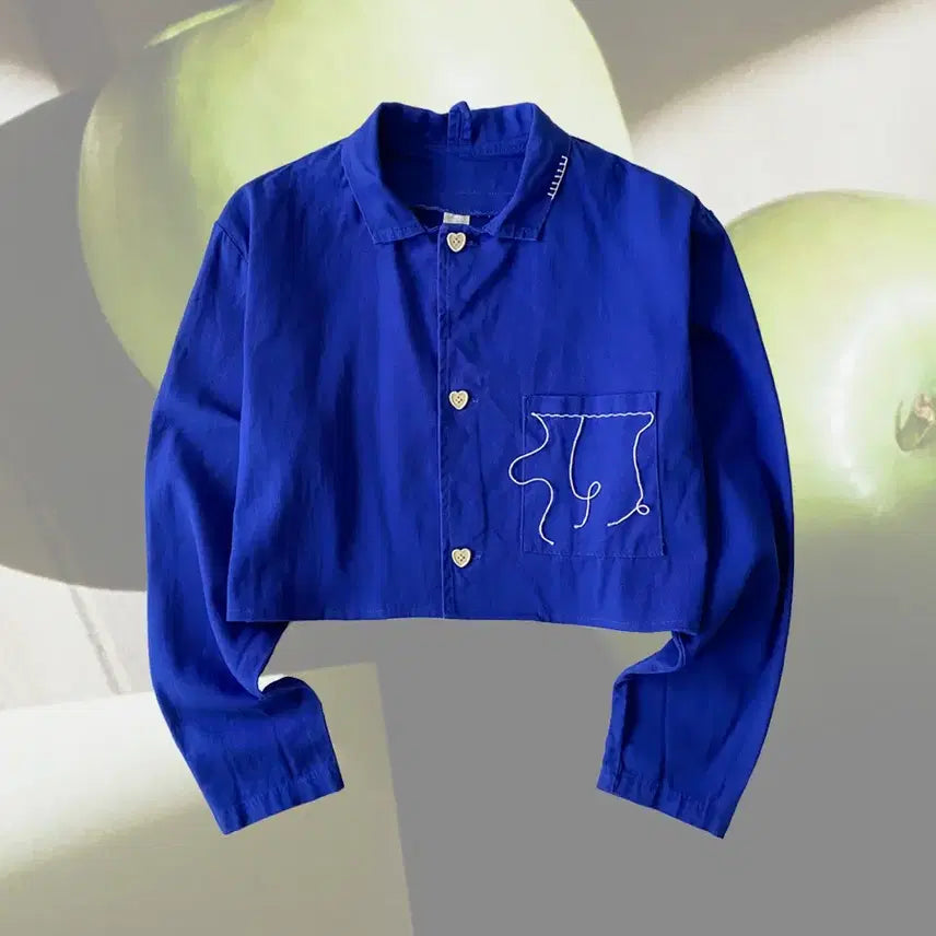 [BUNJANG] Photography Cropped French Work Jacket / 포토그래피 크롭 프렌치 워크자켓