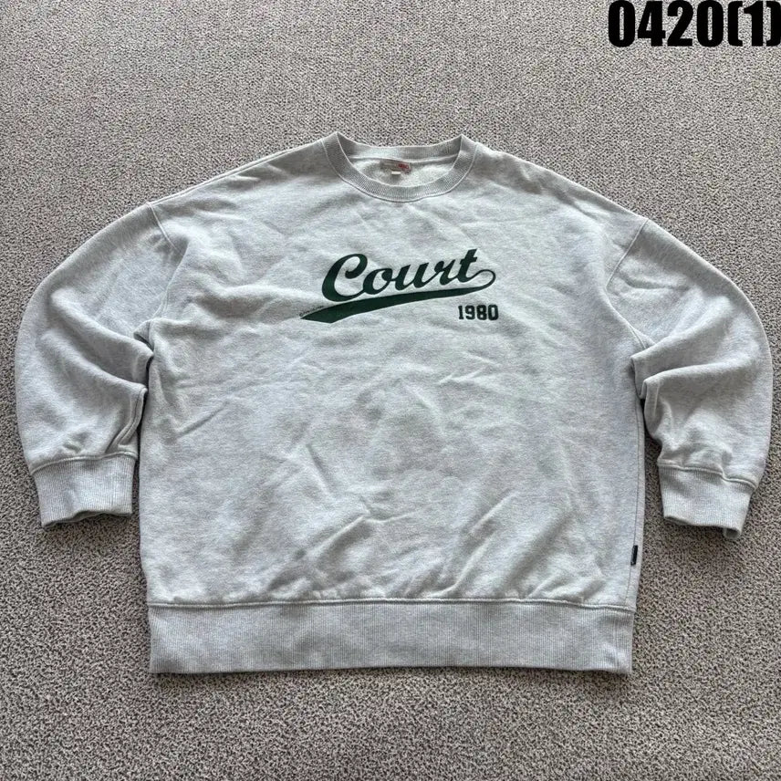 [BUNJANG] Spao Court 1980 Grey Sweatshirt / 스파오 회색 맨투맨 티셔츠 1980 M