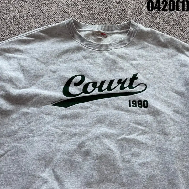 [BUNJANG] Spao Court 1980 Grey Sweatshirt / 스파오 회색 맨투맨 티셔츠 1980 M