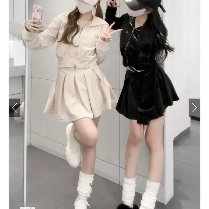 [BUNJANG] GRL Pink Hooded Zip-up Set / GRL 후드집업 셋업 핑크