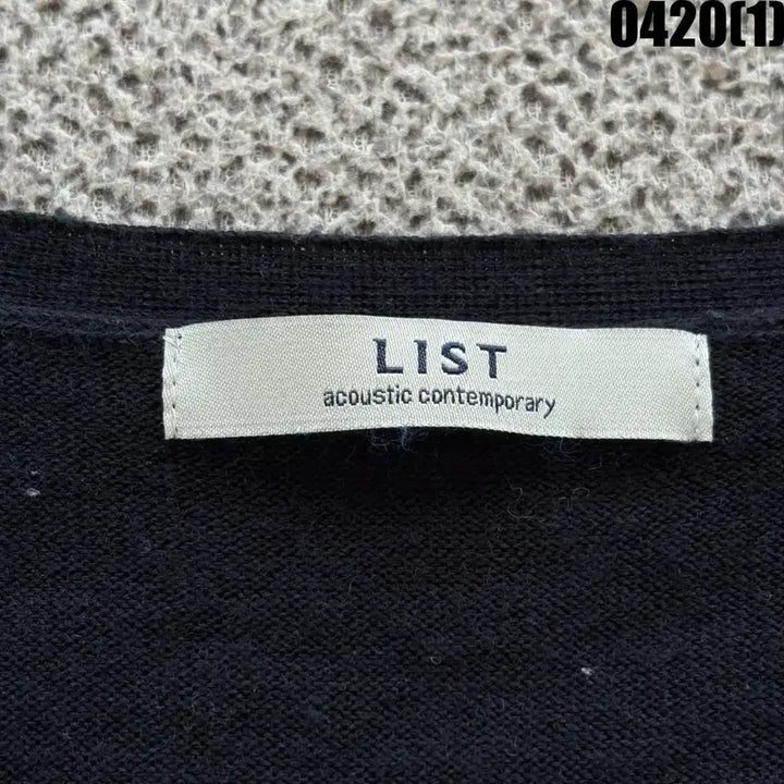 [BUNJANG] LIST Black V-Neck Cardigan (Size S) / LIST 블랙 브이넥 가디건 S
