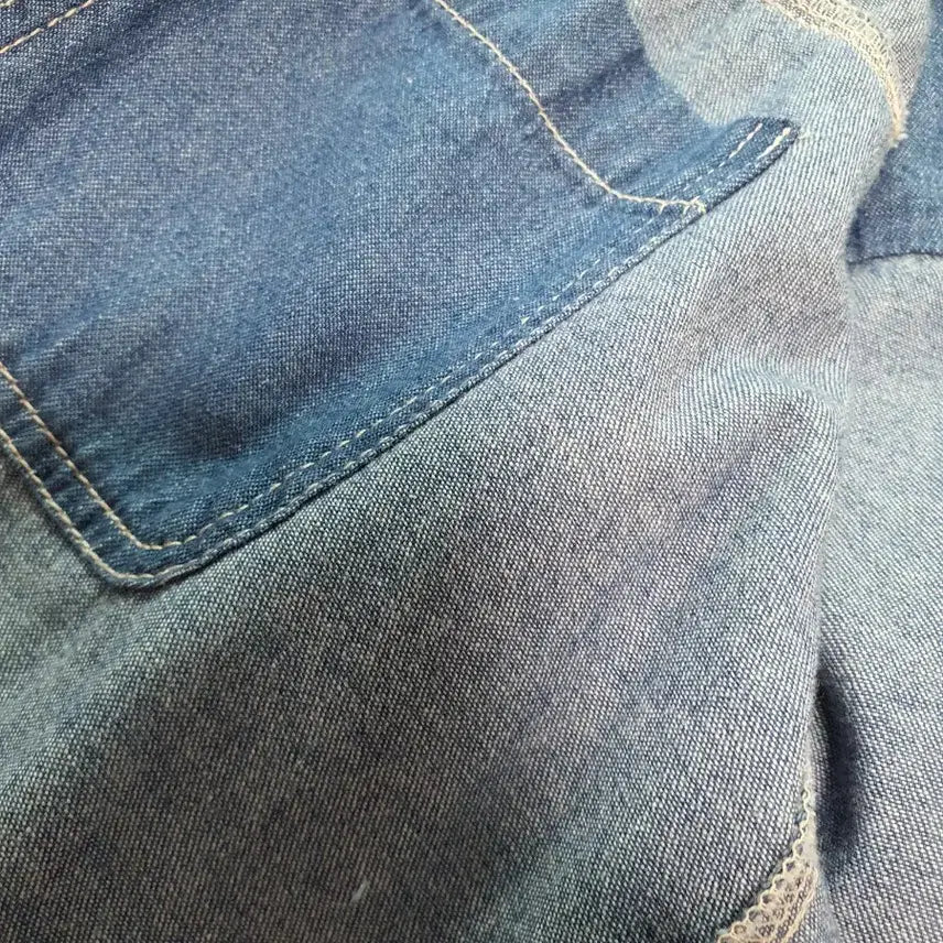 [BUNJANG] Thursday Island Floral Embroidered Denim Jacket / Thursday Island 플라워 자수 데님 자켓s