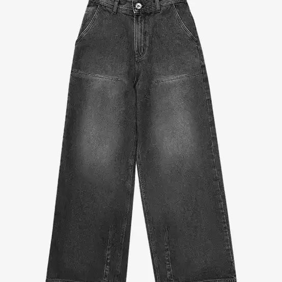 [BUNJANG] BLR Wide Denim Pants Black Indigo / BLR 와이드 데님팬츠 흑청 새상품