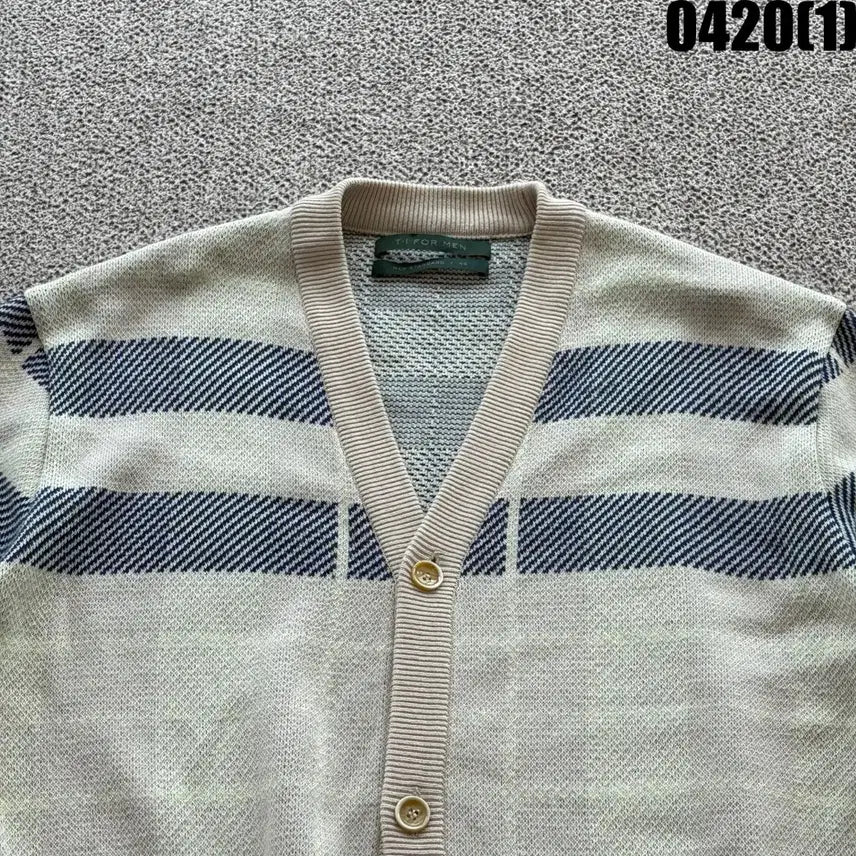 [BUNJANG] Ti For Men Striped Knit Cardigan / Ti For Men 스트라이프 패턴 니트 가디건 46