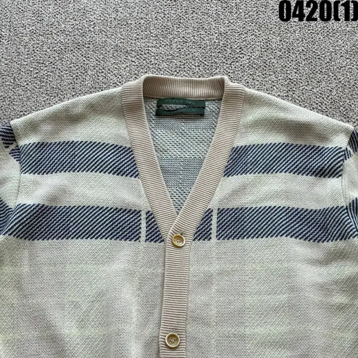 [BUNJANG] Ti For Men Striped Knit Cardigan / Ti For Men 스트라이프 패턴 니트 가디건 46
