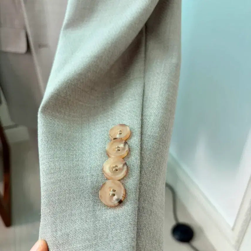 [BUNJANG] Ziek Beige Blazer Jacket / 지이크 베이지컬러 블레이저 자켓(봄여름용)103사이즈(100~103)미착