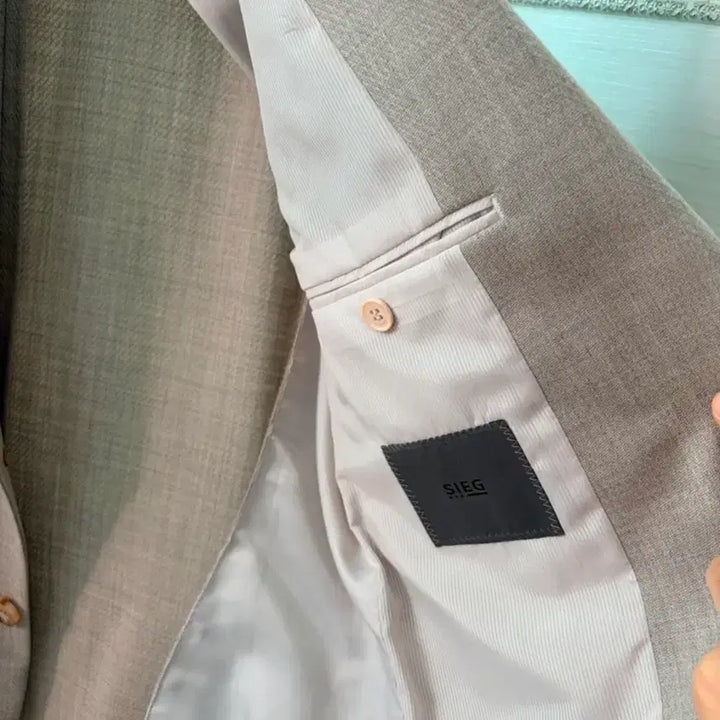 [BUNJANG] Ziek Beige Blazer Jacket / 지이크 베이지컬러 블레이저 자켓(봄여름용)103사이즈(100~103)미착