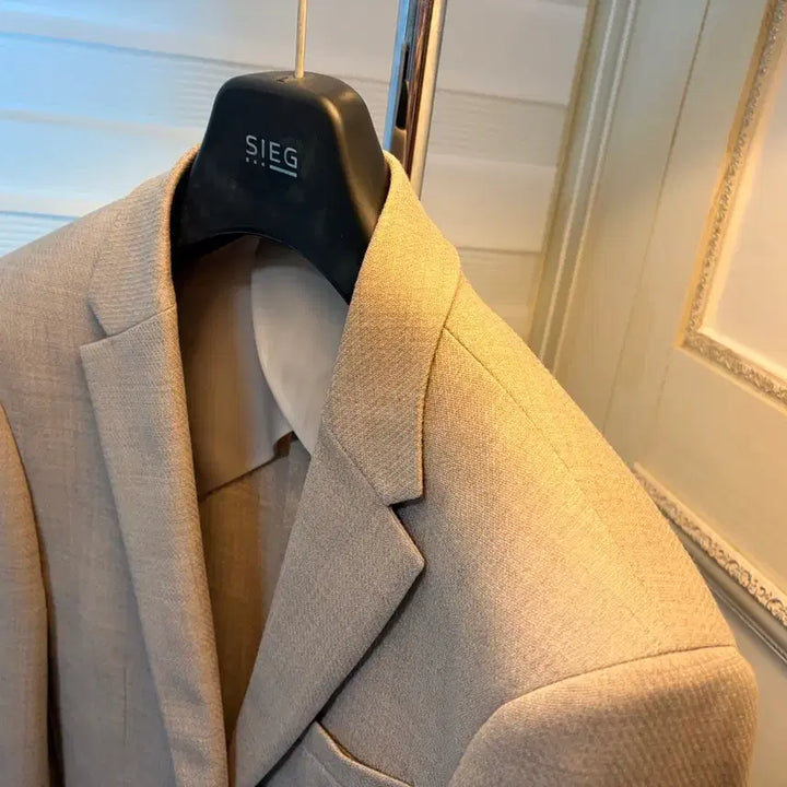[BUNJANG] Ziek Beige Blazer Jacket / 지이크 베이지컬러 블레이저 자켓(봄여름용)103사이즈(100~103)미착