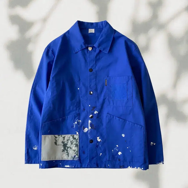 [BUNJANG] Film Photography Painting French Work Jacket / 필름 포토그래피 페인팅 프렌치 워크자켓 (찔레나무)