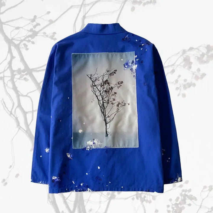 [BUNJANG] Film Photography Painting French Work Jacket / 필름 포토그래피 페인팅 프렌치 워크자켓 (찔레나무)