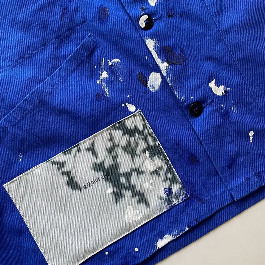 [BUNJANG] Film Photography Painting French Work Jacket / 필름 포토그래피 페인팅 프렌치 워크자켓 (찔레나무)