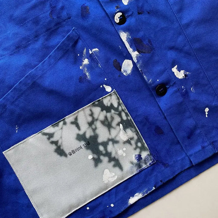 [BUNJANG] Film Photography Painting French Work Jacket / 필름 포토그래피 페인팅 프렌치 워크자켓 (찔레나무)