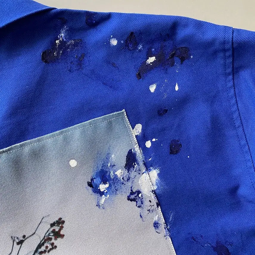[BUNJANG] Film Photography Painting French Work Jacket / 필름 포토그래피 페인팅 프렌치 워크자켓 (찔레나무)