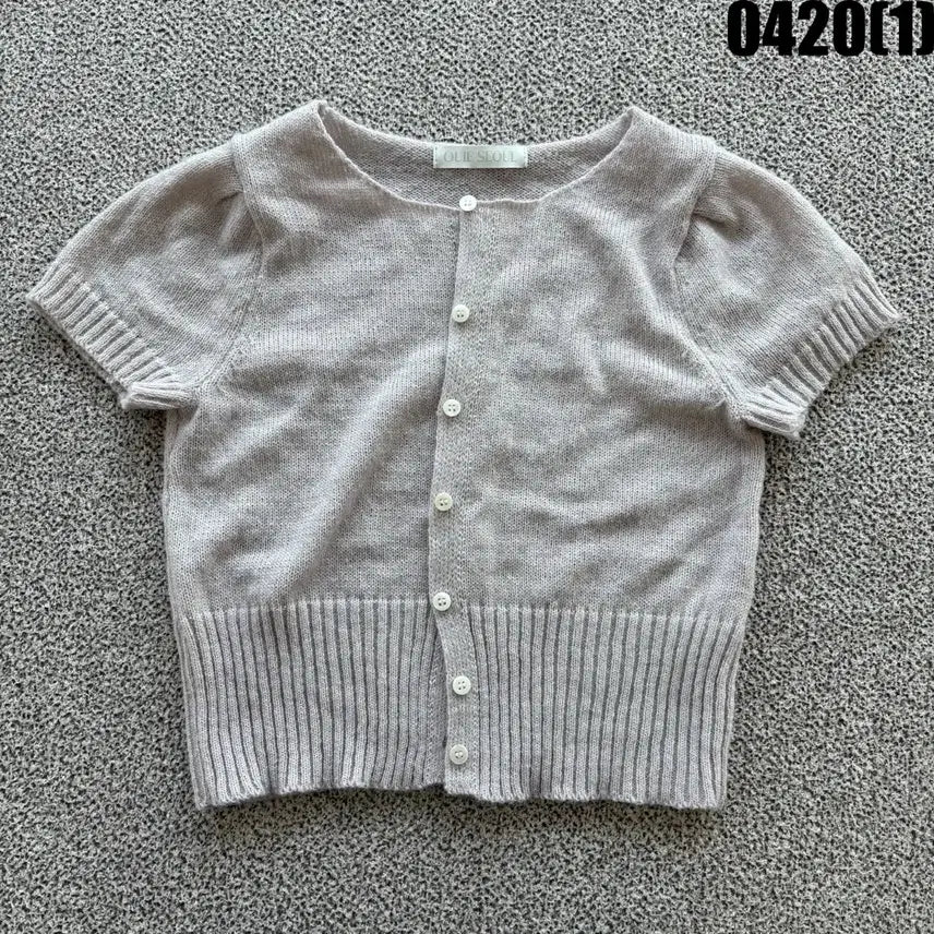 [SOLD OUT] OUIE 반팔 가디건 니트 S