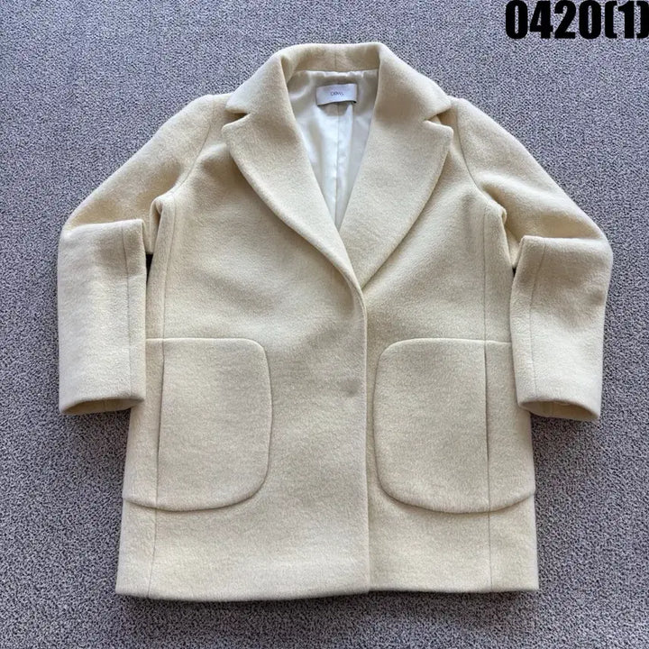 [BUNJANG] Dewl Ivory Single Coat S / Dewl 아이보리색 싱글 코트 S