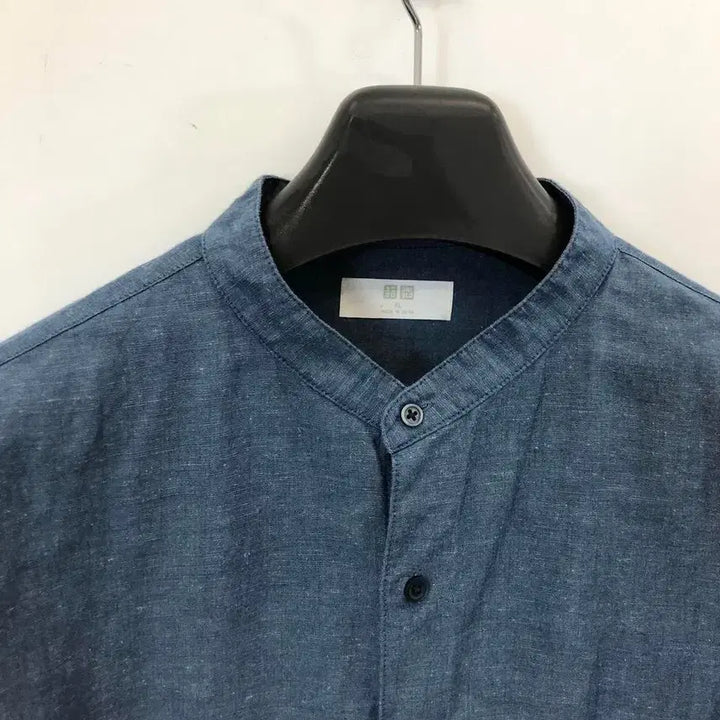 [SOLD OUT] 유니클로 헨리넥 린넨혼방셔츠 L