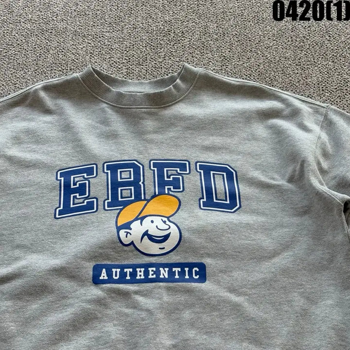[BUNJANG] EBFO Gray M Crewneck T-shirt / EBFO 맨투맨 티셔츠 회색 M