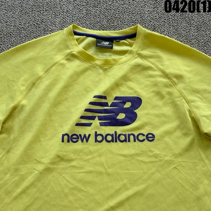 [BUNJANG] New Balance Yellow Slim Fit T-Shirt / 뉴발란스 반팔 티셔츠 옐로우 슬림핏 95