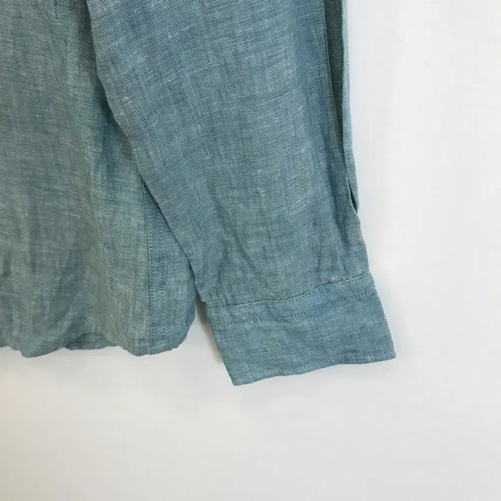 [BUNJANG] Uniqlo Premium Linen Shirt Mint Blue Size M / 유니클로 100프로 프리미엄 린넨셔츠 [M]