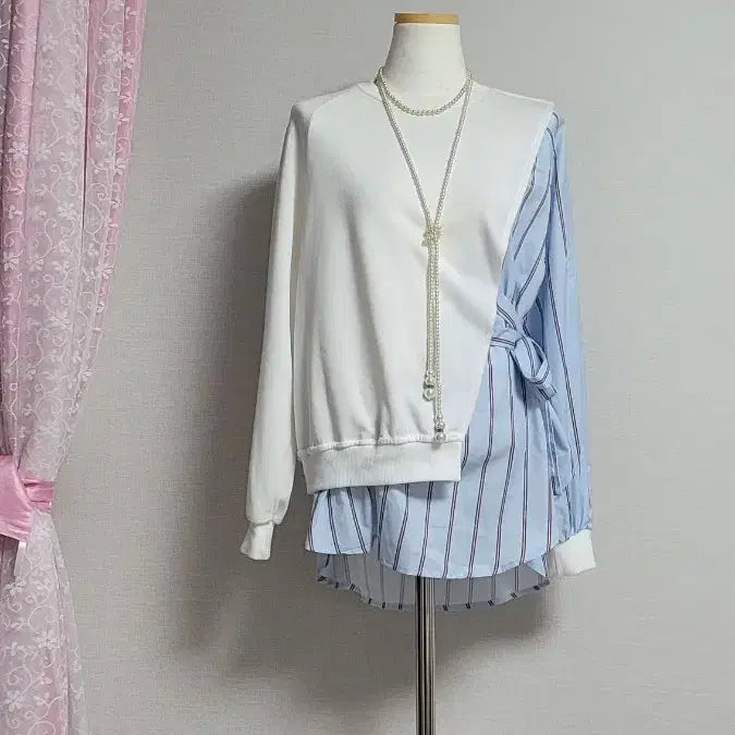 [BUNJANG] Asymmetric Layered Sweatshirt / 언발란스 셔츠 레이어드 맨투맨