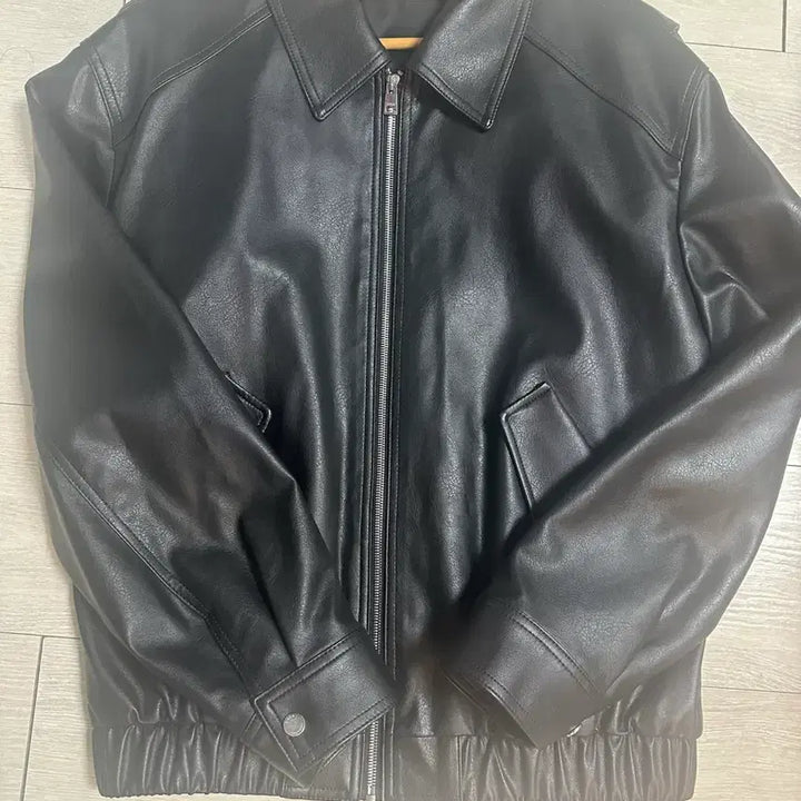 [BUNJANG] ZIOZIA Leather Collar Blouson Jacket / 지오지아 레더 카라 블루종 팔아요