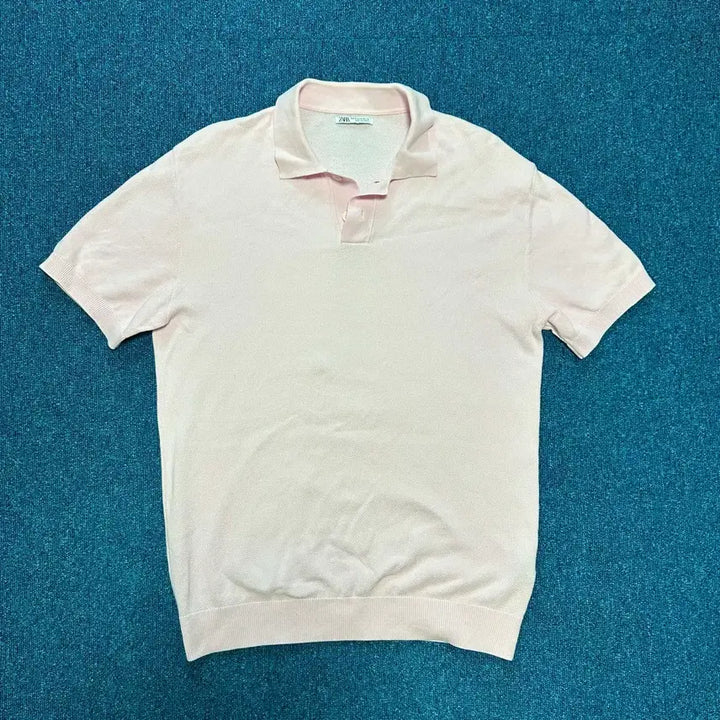 [BUNJANG] ZARA Pink Short-Sleeved Polo Shirt / 자라 연핑크 반팔 카라티 M