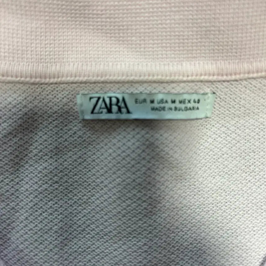 [BUNJANG] ZARA Pink Short-Sleeved Polo Shirt / 자라 연핑크 반팔 카라티 M