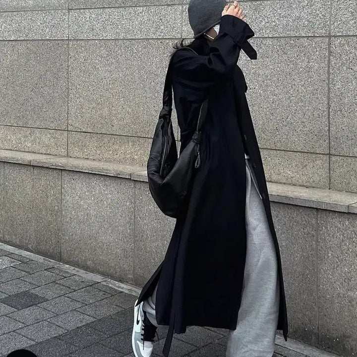 [BUNJANG] Trimingbird Single Trench Coat Black / (새상품) 트리밍버드 싱글 트렌치코트 블랙