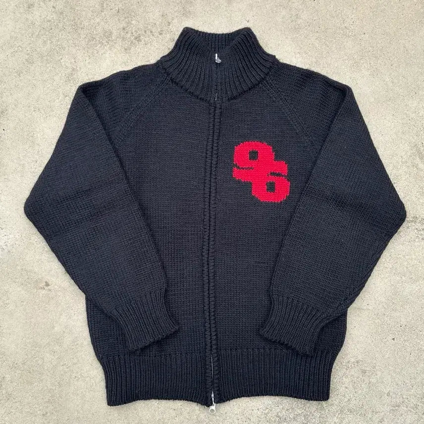 [BUNJANG] Japanese Vintage Wool 100% Zip-Up Sweater &