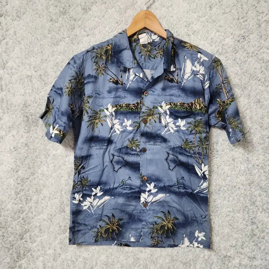 [BUNJANG] Palmwave Hawaiian Short-Sleeve Shirt / 236A [S] 팜웨이브 하와이안 반팔 남방 셔츠