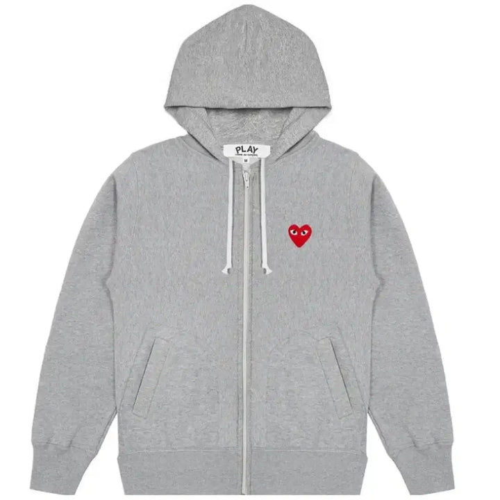 [BUNJANG] Comme des Garcons Red Emblem Hooded Zip-up / 꼼데 레드와펜 후드집업