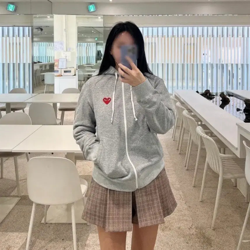 [BUNJANG] Comme des Garcons Red Emblem Hooded Zip-up / 꼼데 레드와펜 후드집업
