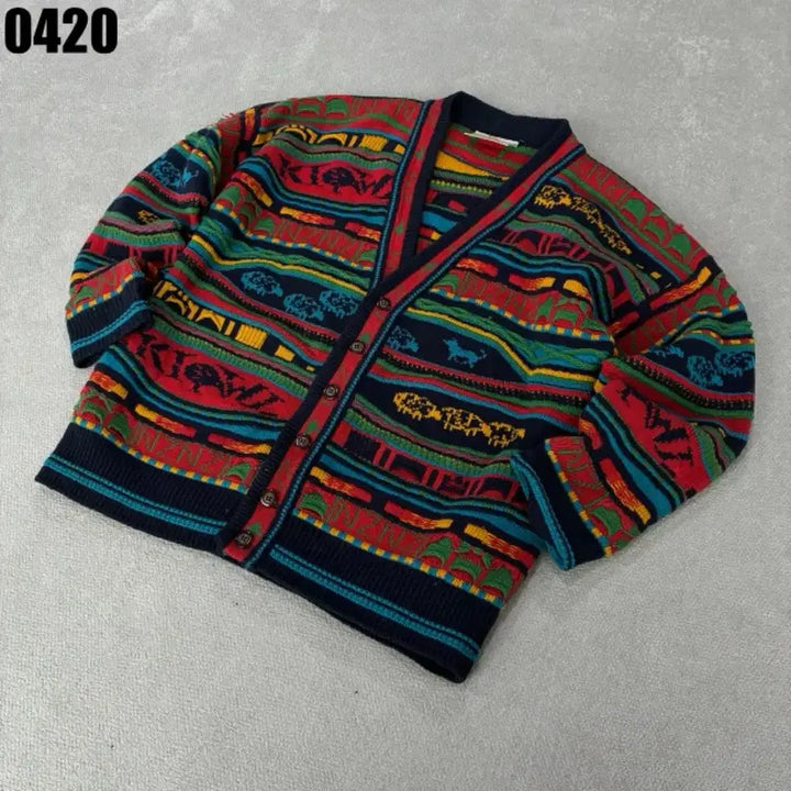 [BUNJANG] Vintage Cable Knit Cardigan M-L / 빈티지 케이블 패턴 가디건 m-l