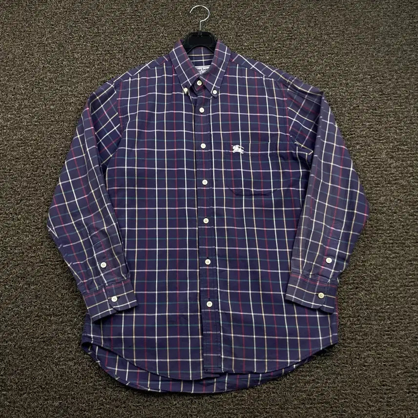 [BUNJANG] Burberrys 90s Embroidered Logo Check Shirt / 90s 버버리스 자수로고 체크 셔츠