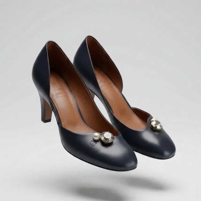 [BUNJANG] Lanvin Pearl Embellished Heel Shoes / 245/ 랑방 진주 장식 힐 구두