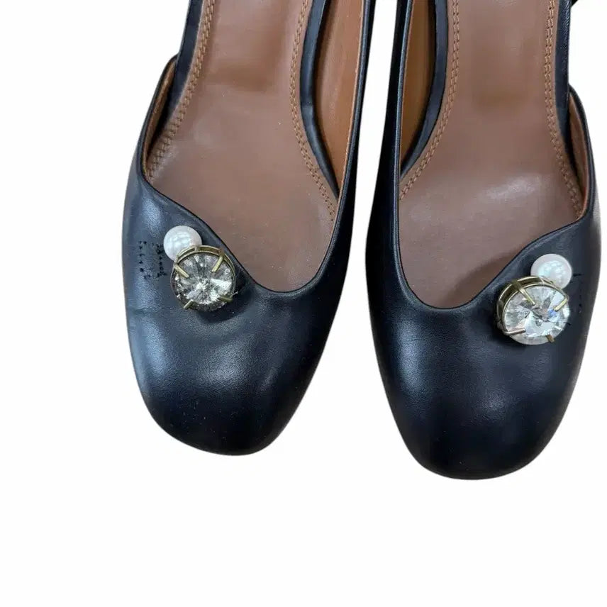 [BUNJANG] Lanvin Pearl Embellished Heel Shoes / 245/ 랑방 진주 장식 힐 구두