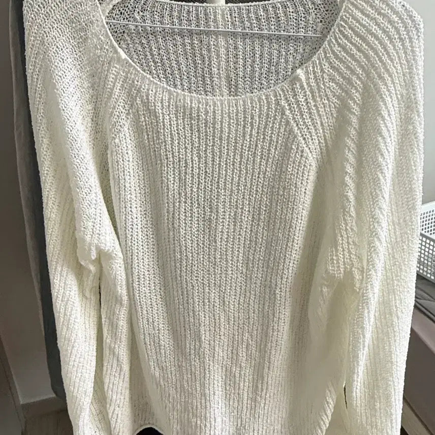 [BUNJANG] You Enough See-Through Knit Long Sleeve Top / 유이너프 시스루니트 (여리여리핏) 여름 니트
