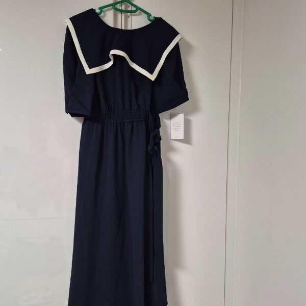 [BUNJANG] MaisonYS Blanc Maxi Dress Navy / 메종와이에스S BLANC 맥시드레스 새거  정가 19만원대