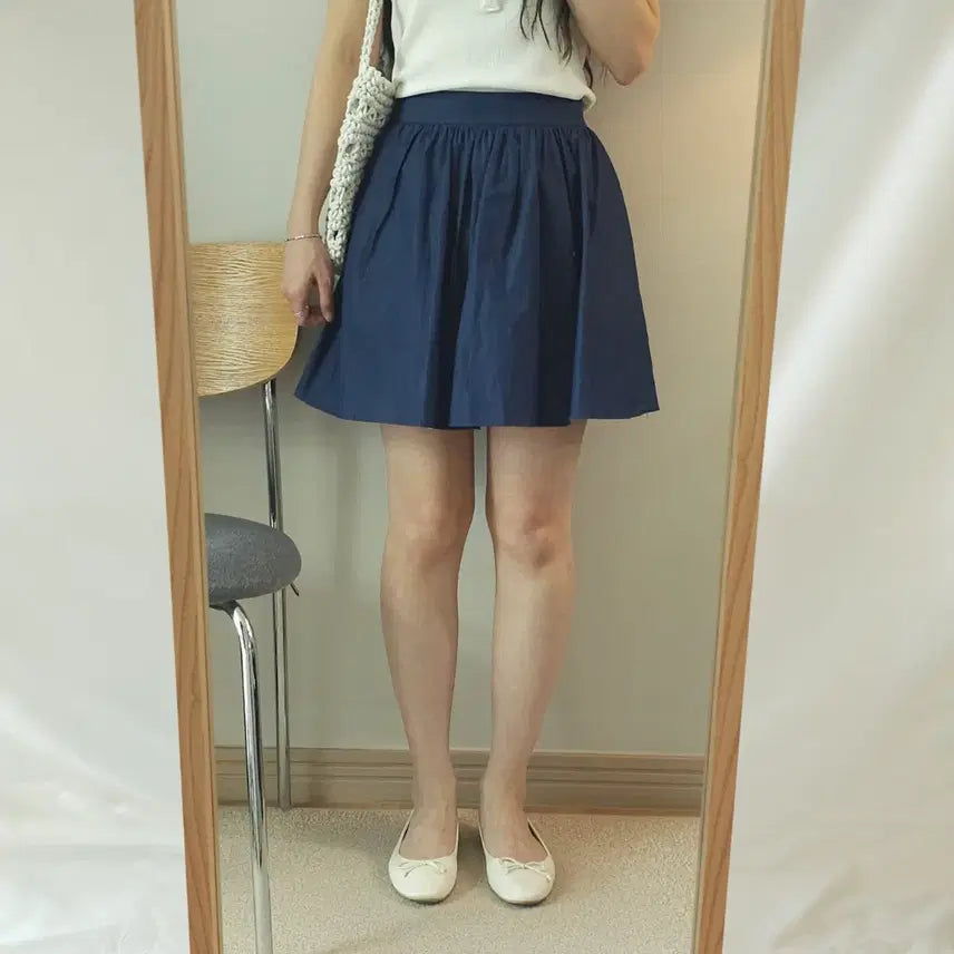 [BUNJANG] (F)르누보 여성 A라인 미니 스커트 플레어 뒷밴딩 W3085 / (F)르누보 여성 A라인 미니 스커트 플레어 뒷밴딩 W3085