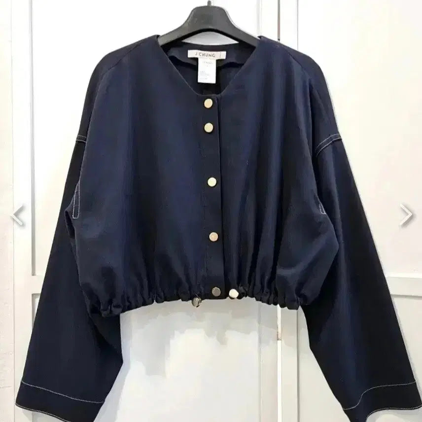 [BUNJANG] J.CHUNG Navy Crop Jacket / 제이청 네이비 크롭 자켓이예요