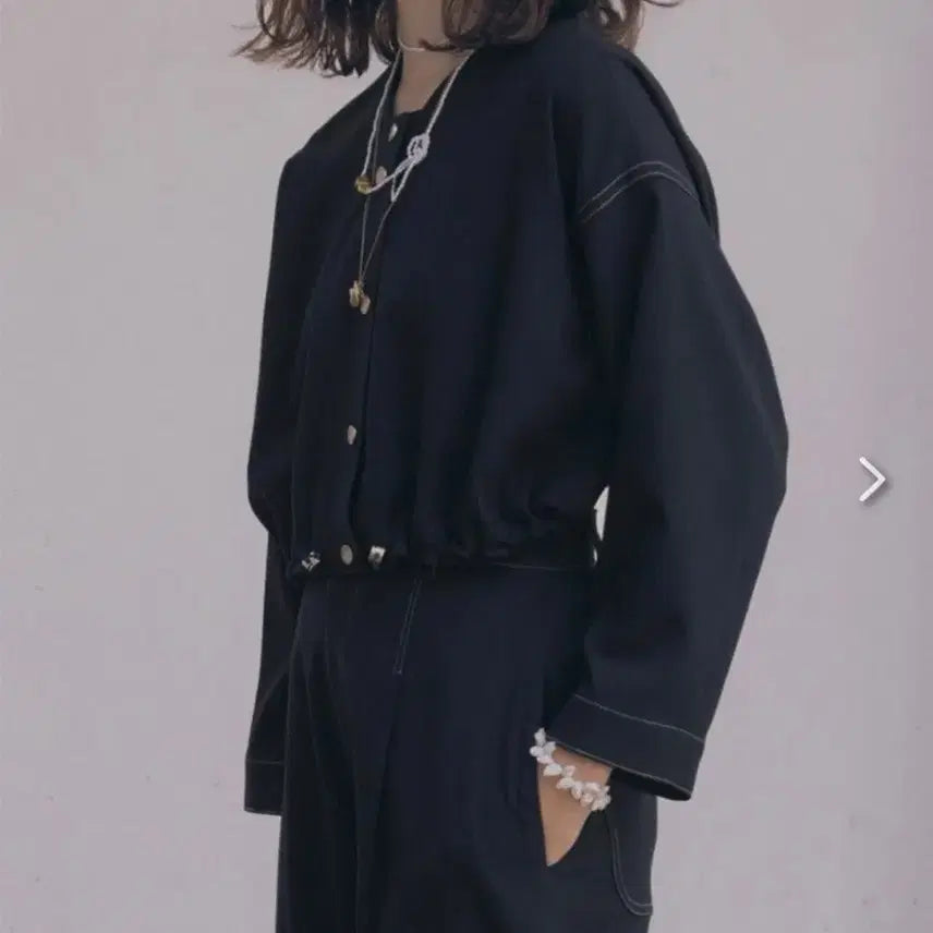 [BUNJANG] J.CHUNG Navy Crop Jacket / 제이청 네이비 크롭 자켓이예요