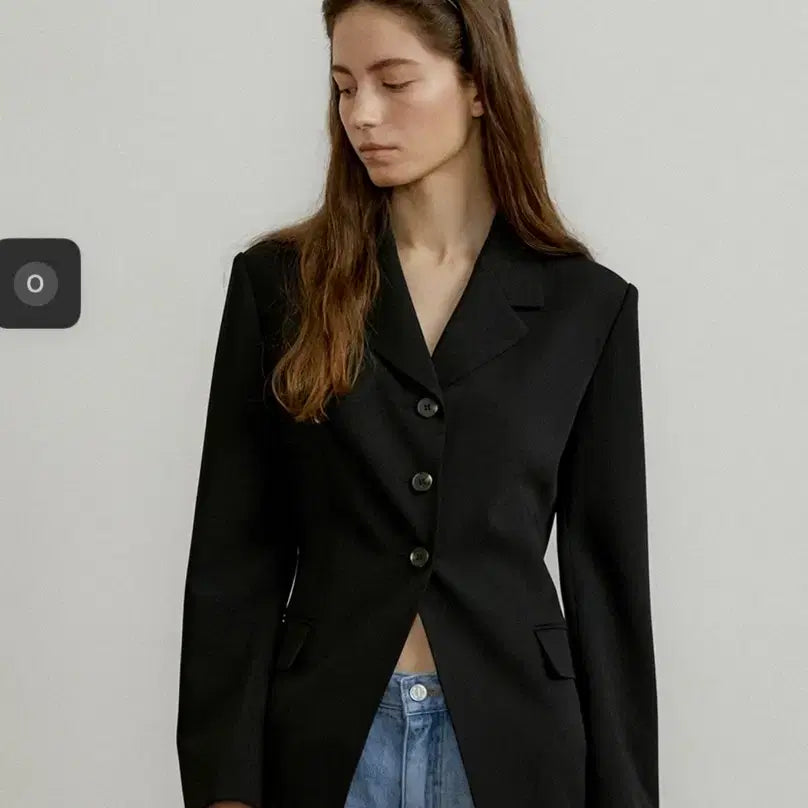 [BUNJANG] octette 3-Button Black Blazer / [octette] 오떼뜨 3버튼 블랙 블레이저