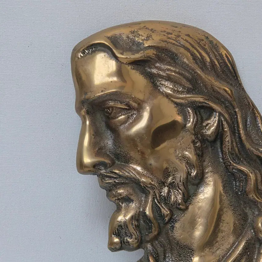 [BUNJANG] Jesus Christ Antique Brass Bust / 예수님 황동 앤틱 두상 무거움 황동 신주 가톨릭 천주교