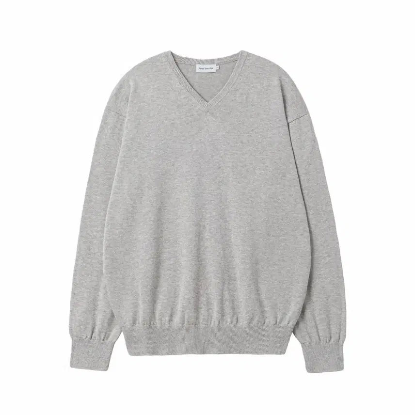 [SOLD OUT] [2] 스테디에브리웨어 sew 코튼 브이넥 니트 화이트 멜란지