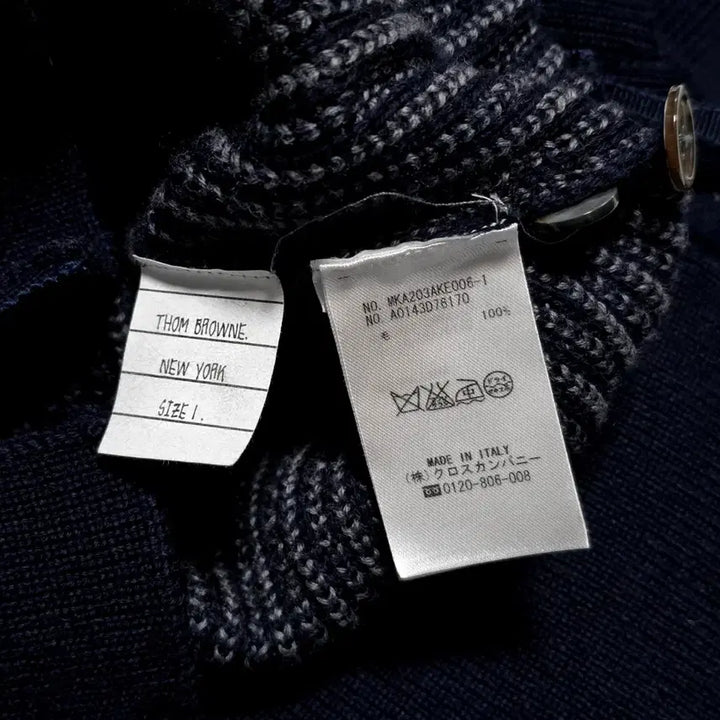 [BUNJANG] Thom Browne 4-Bar Hooded Knit Cardigan / 톰브라운 4바 후드 니트 가디건