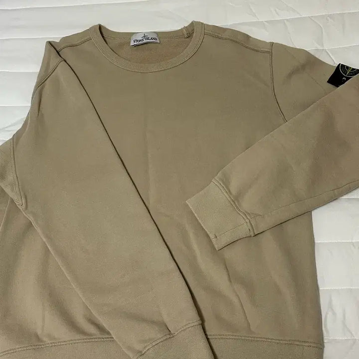 [BUNJANG] Stone Island Beige Crewneck Sweatshirt / 스톤아이랜드 맨투맨