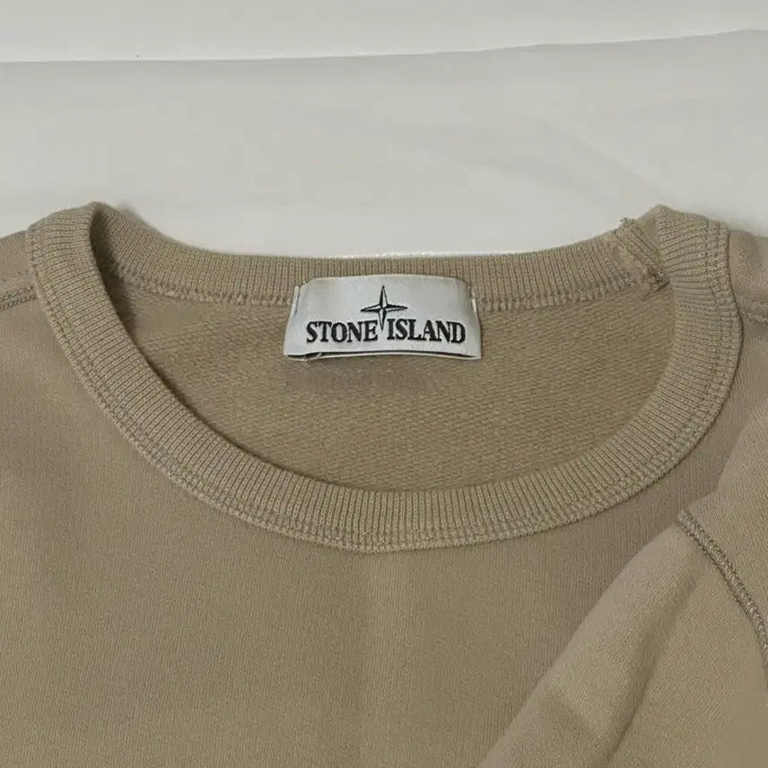[BUNJANG] Stone Island Beige Crewneck Sweatshirt / 스톤아이랜드 맨투맨
